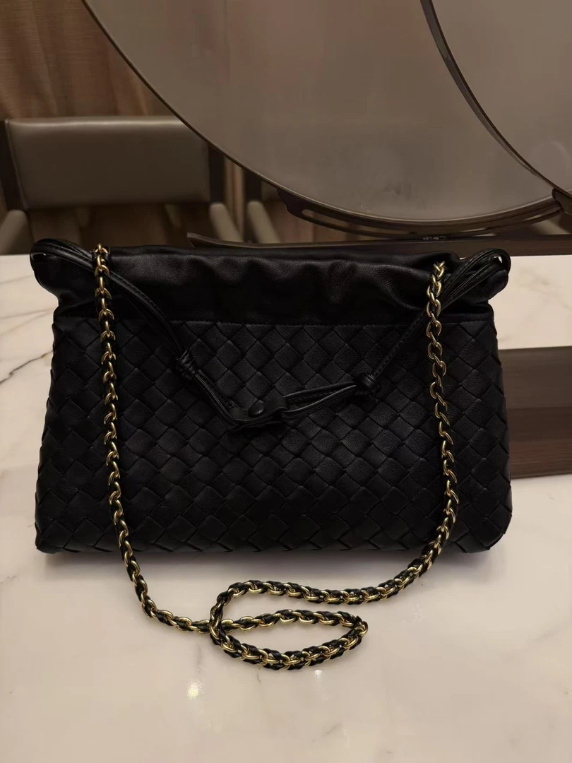 TANTAN  羊皮 气质时尚链条编织纹路手提包  2309