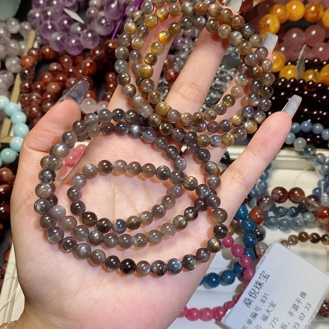 【闪购商品】水晶手链未镶嵌福*宝骨干石三圈