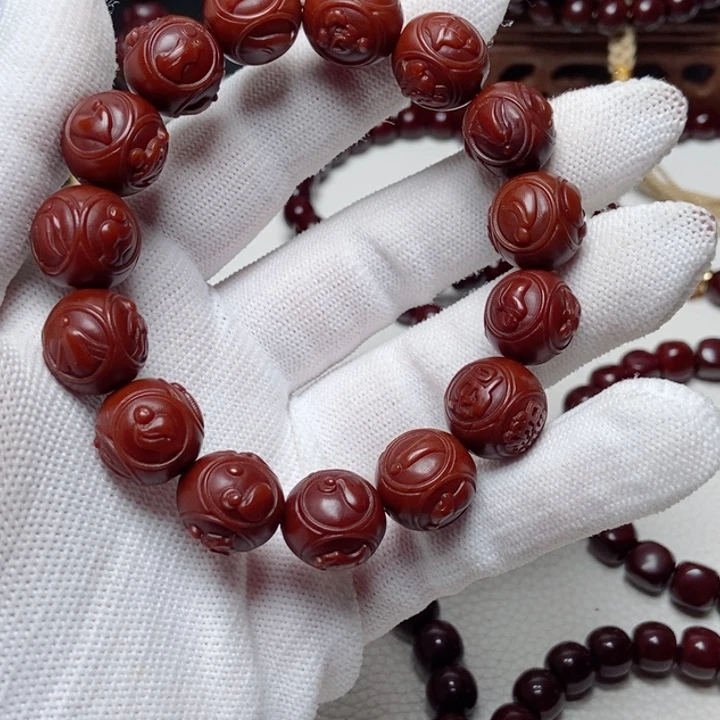 核桃手串/手链Z**w猴头玉华串