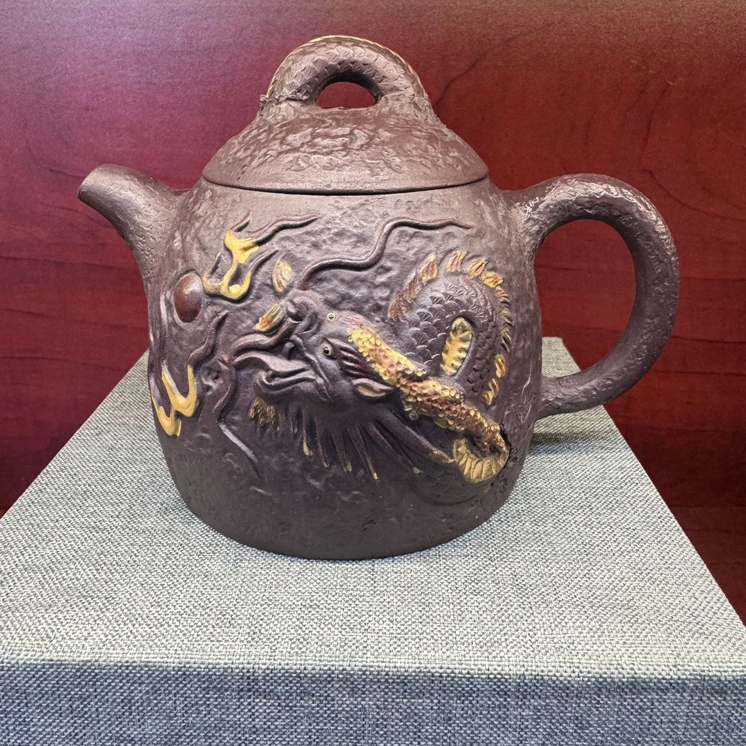 紫泥隐龙秦权【聪】紫砂壶