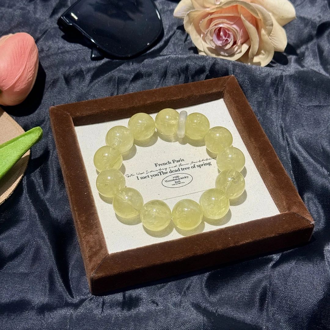 天然柠檬黄水晶手串-16MM-多样性发其一Z434