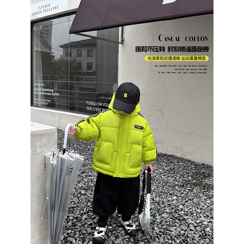 【文文妈】【现货】冬装儿童帅气休闲风宽松保暖棉服HDK2079