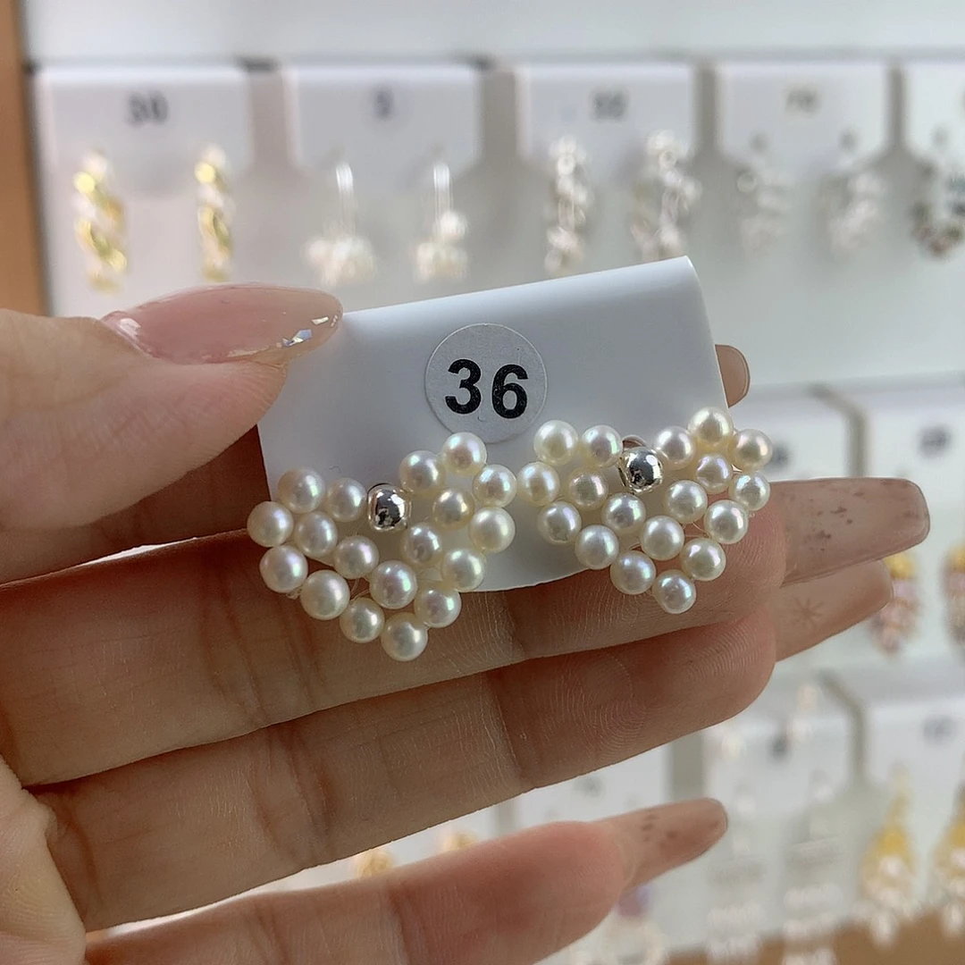 未镶嵌耳饰淡水珍珠唐****柔