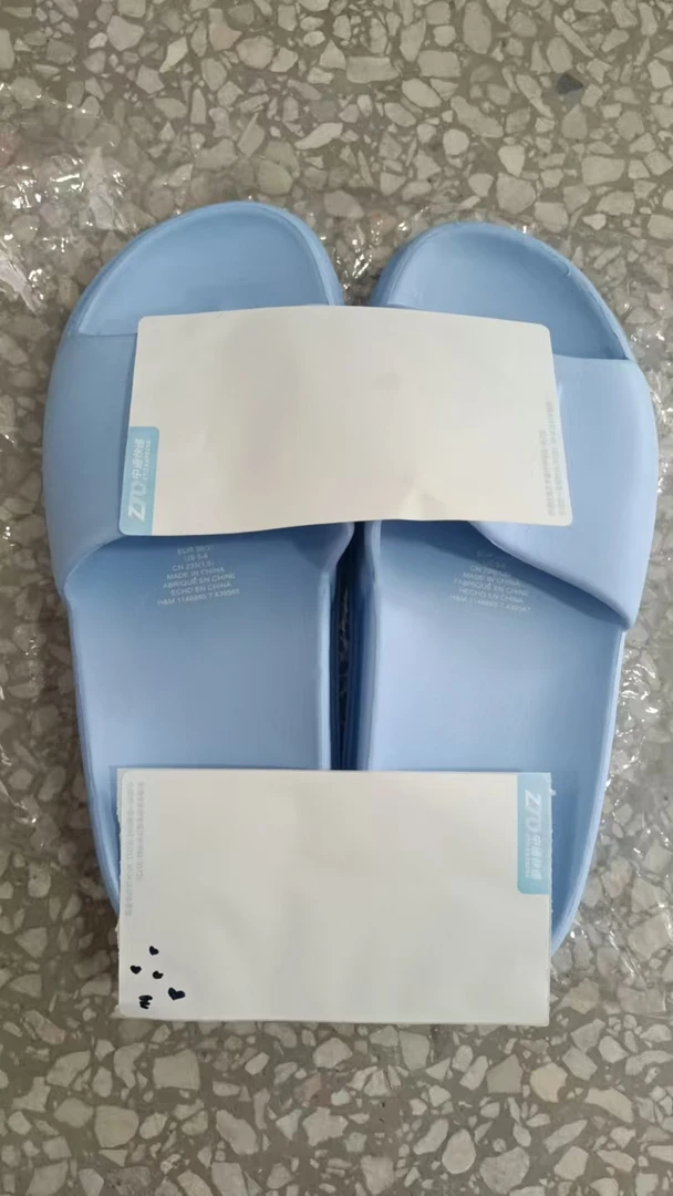 《兵哥外贸》38—39码浅蓝色家居外穿厚底拖鞋 微瑕疵 发一双