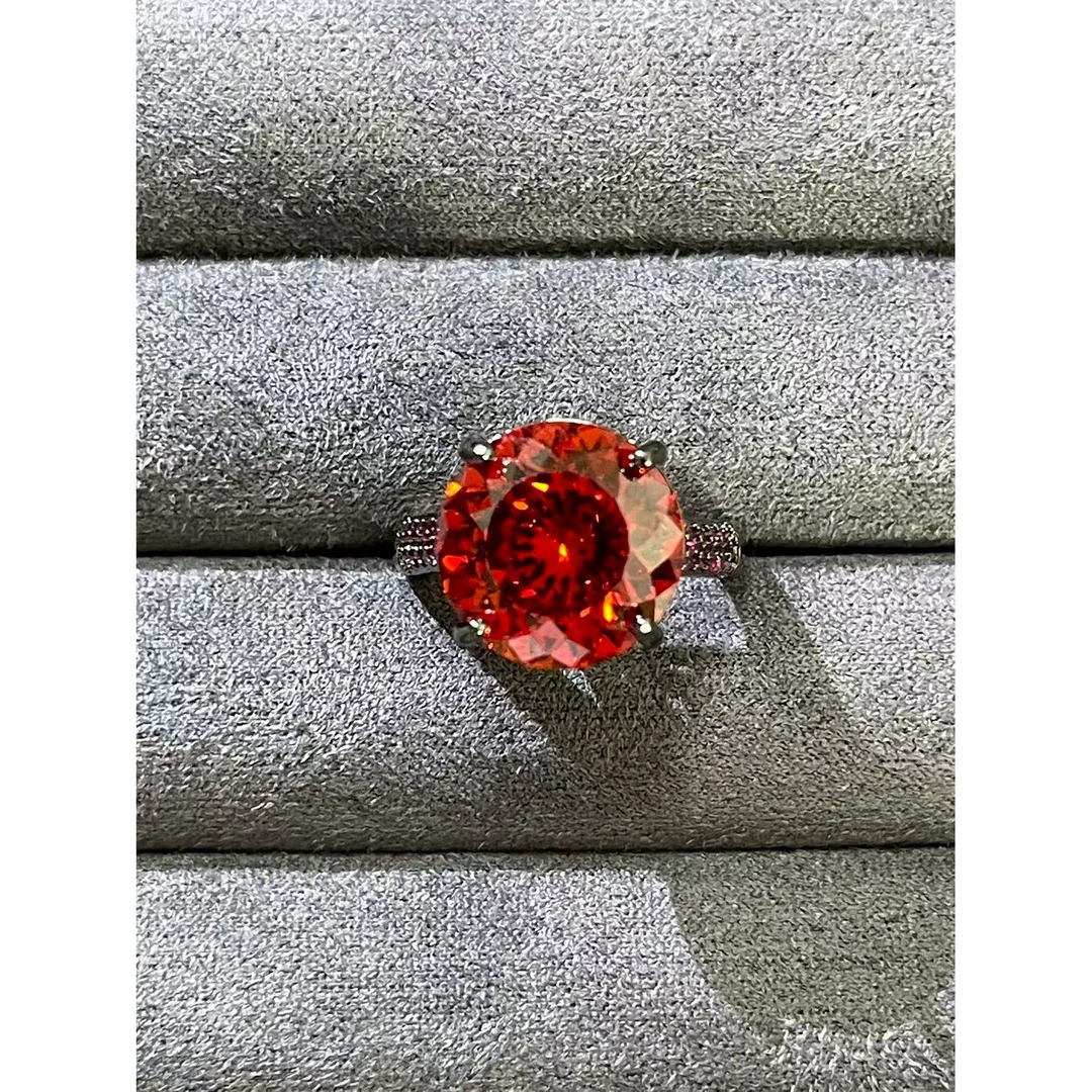 戒指 福玺甄选红圆戒指6259