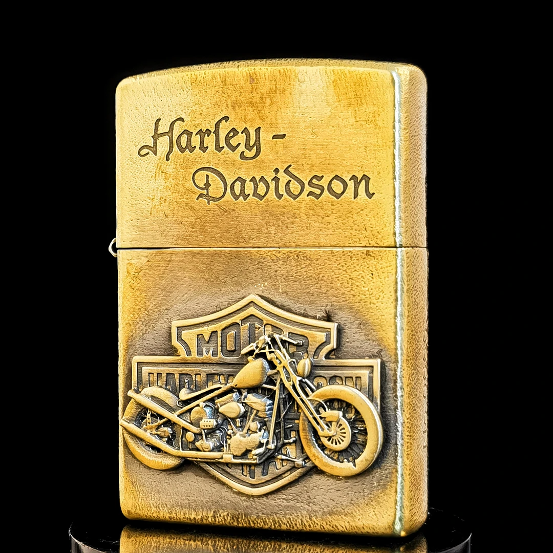 ZIPPO正品打火机/手雕哈雷套装-黄铜常规贴章DY9912TZ【林子】