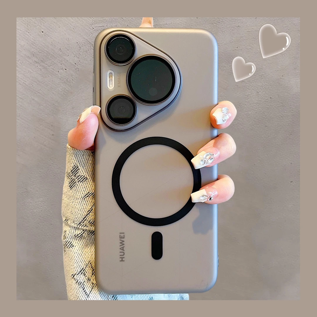 适用华为pura70pro+手机壳新款小众超薄磁吸p70Ultra磨砂壳