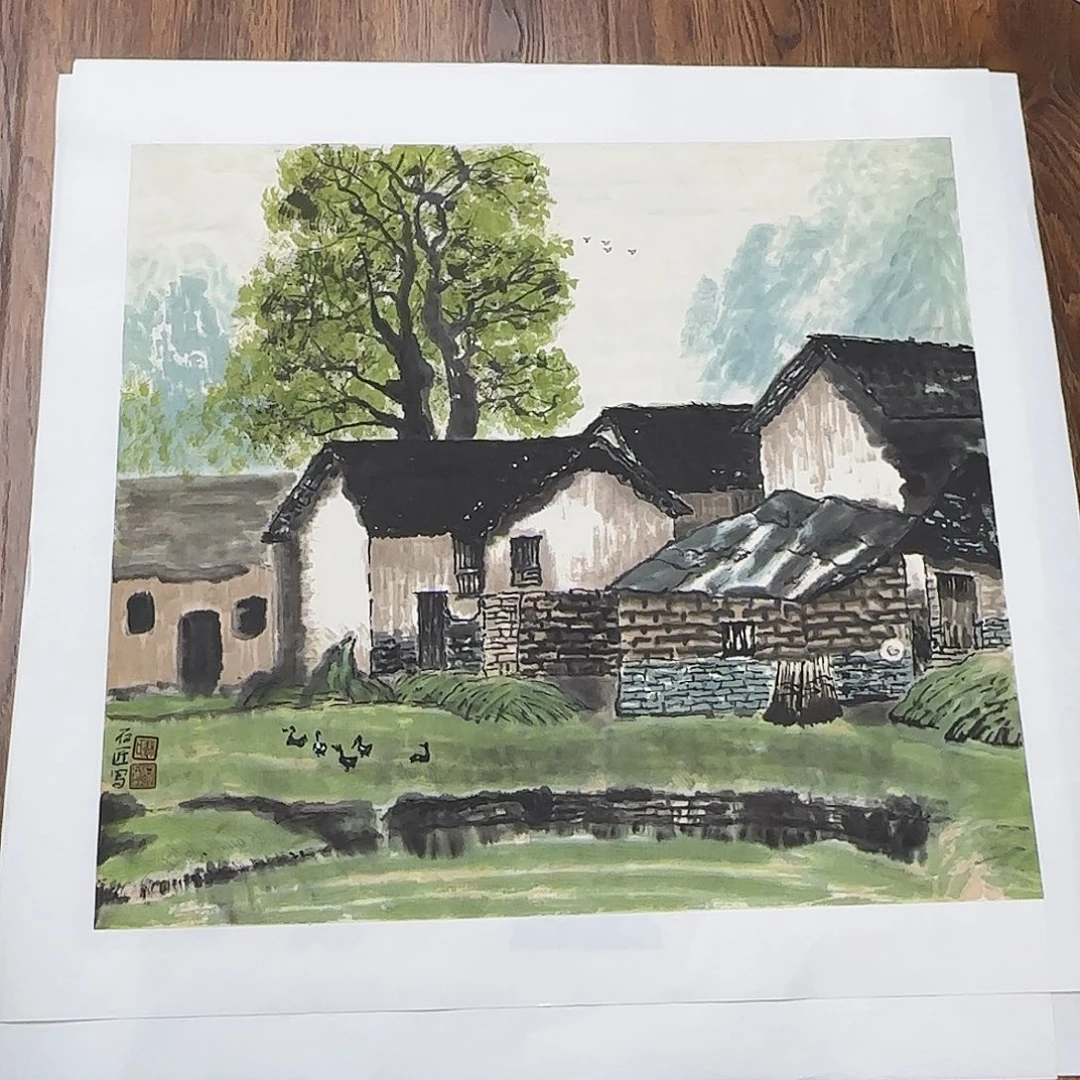 国画国画作品五幅作品