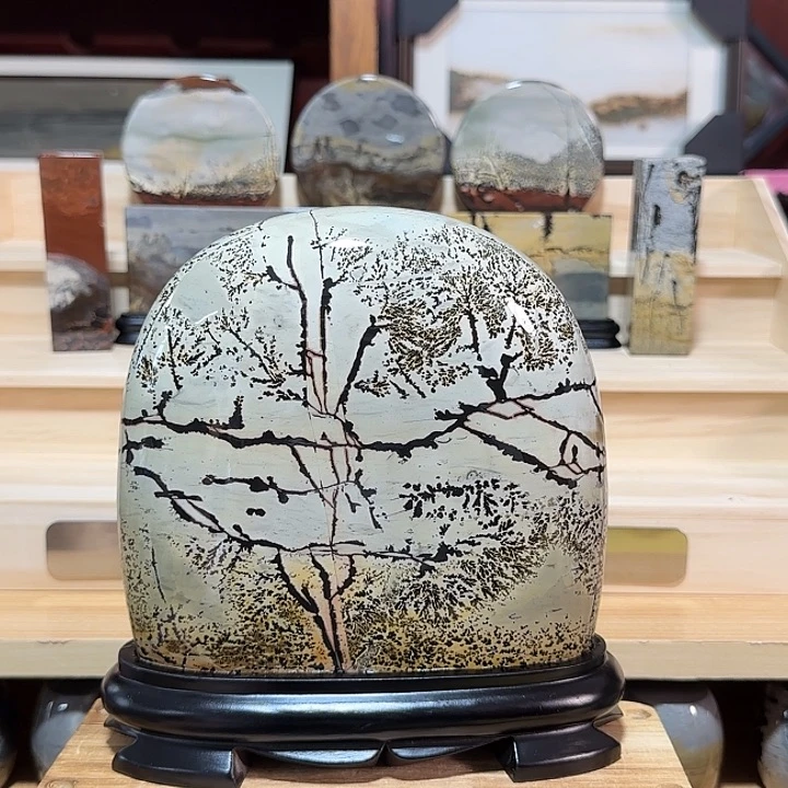 石材广西国画石草花石