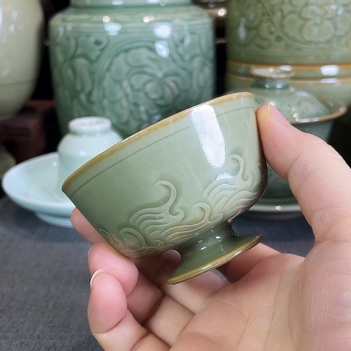 S***y耀州窑仿古釉海水主人杯