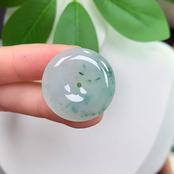 颈饰未镶嵌翡翠平安扣 24.5-5.3mm