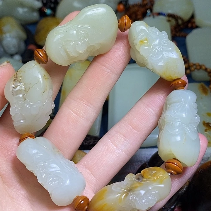 和田玉未镶嵌吊坠(不含链)