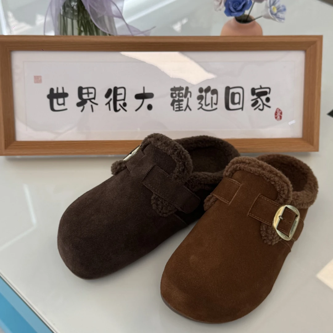 苏丽诺2025新款秋冬内增高加绒勃肯拖鞋7190-7
