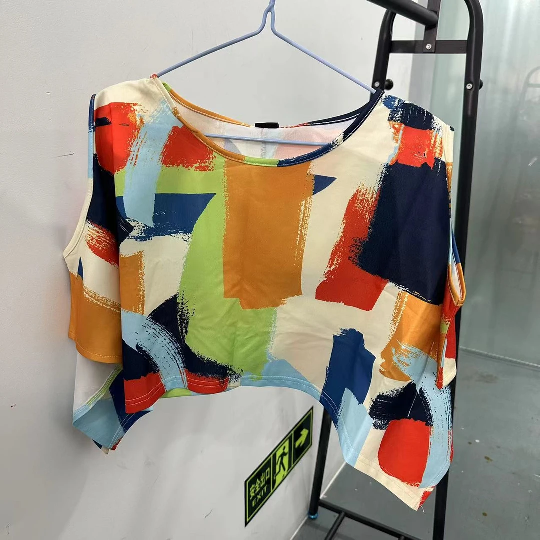 【上衣】现货迷彩T短袖美式街头 男女情侣吊带