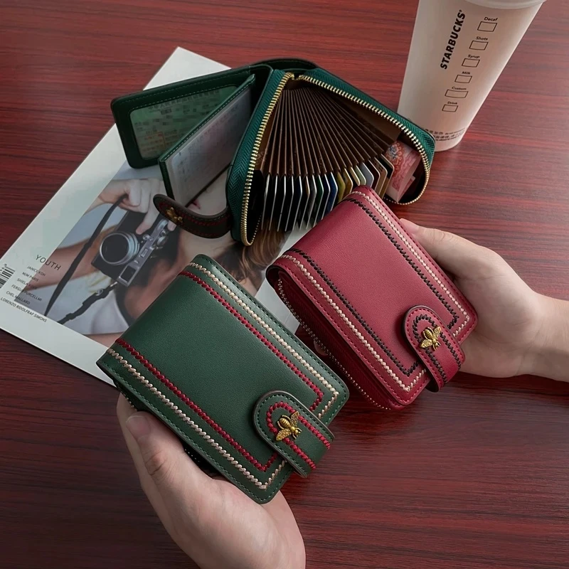 卡包女式精致高档驾驶证皮套真皮超薄小巧多卡位大容量证件卡套女