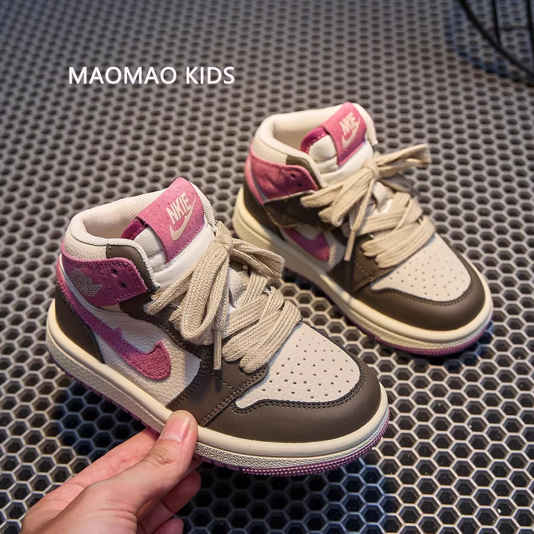 KATUAJ童鞋软底运动鞋女童2024新款秋冬棉鞋儿童鞋子高帮男童板鞋