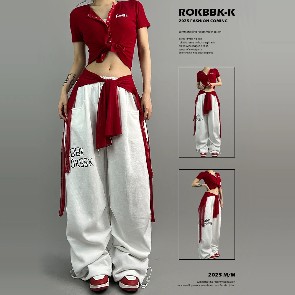 ROKBBK-K/布韩jazz跳舞潮牌嘻哈hiphop运动穿搭女休闲裤长裤