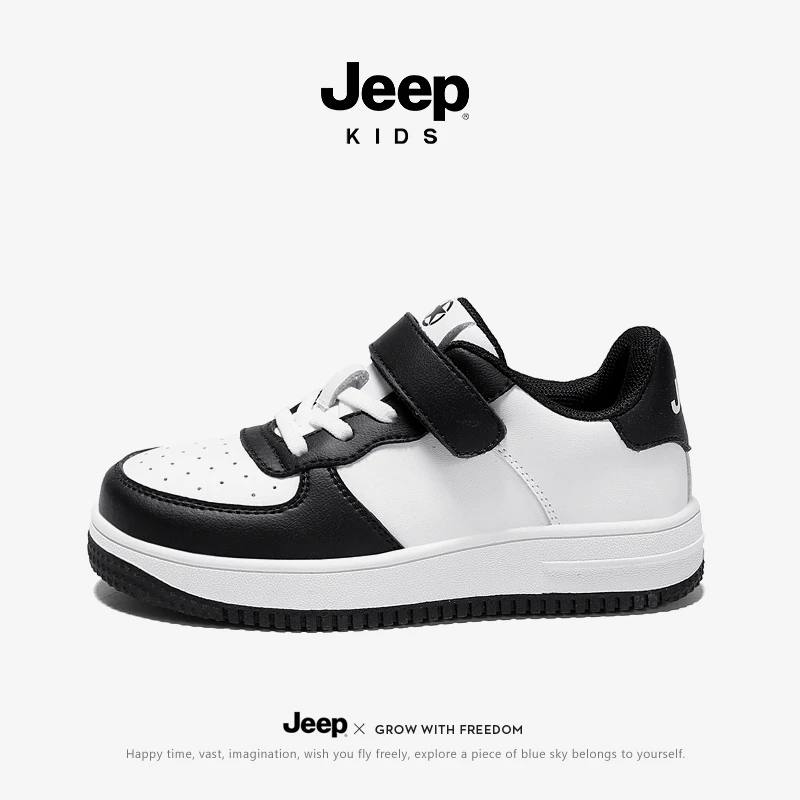 jeep童鞋新款儿童运动鞋春秋款开学季女童软底小白鞋男童软底板鞋