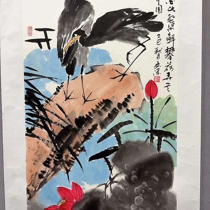 国画亲笔手绘放心去藏