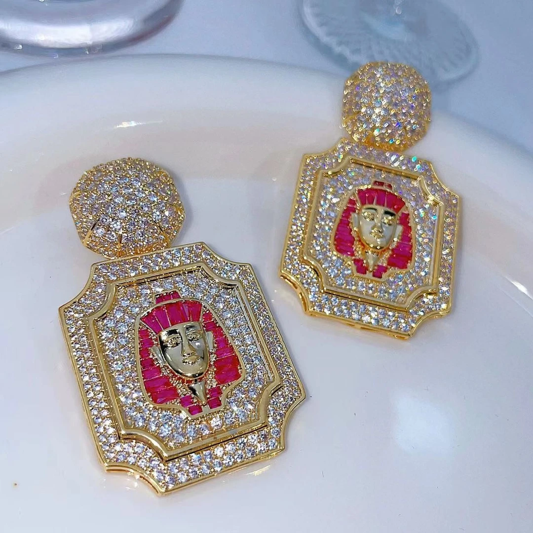 铜合金仿珍珠耳饰 小众欧美风时尚重工耳饰