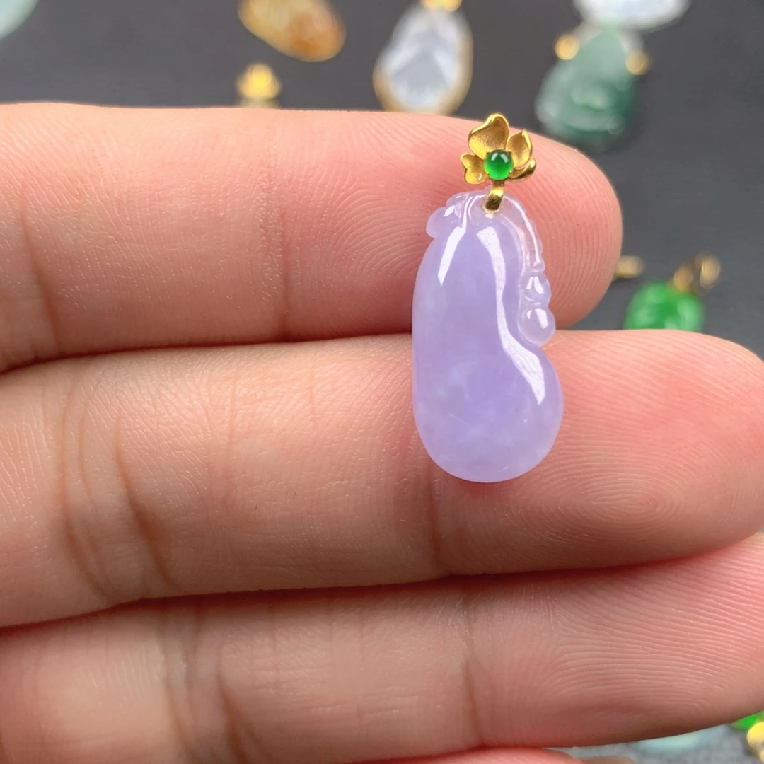 【闪购商品】颈饰18K金镶嵌翡翠翡翠