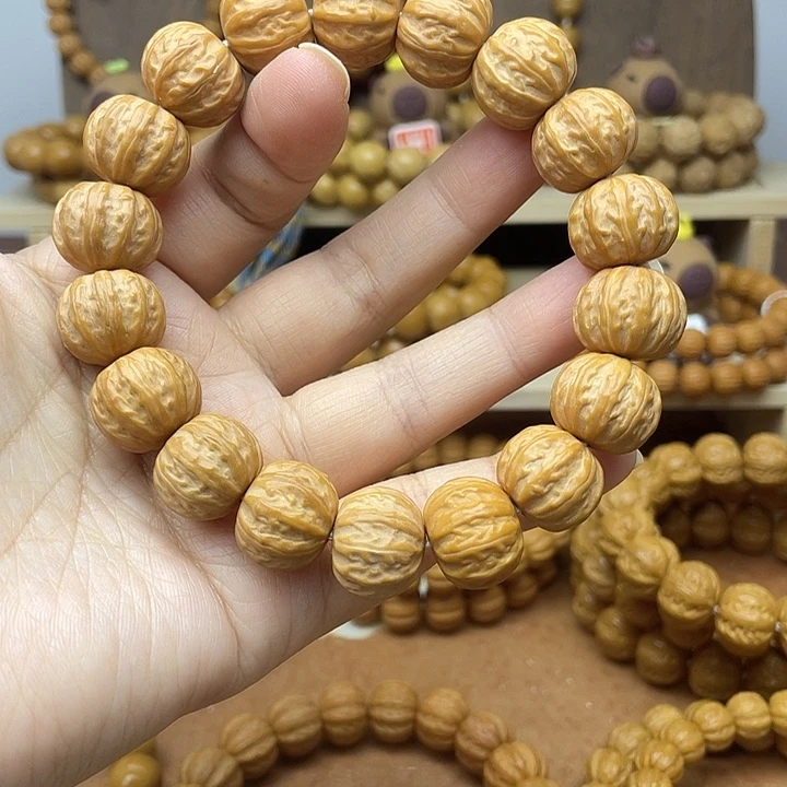 等****猴头核桃手串大京八棱16+