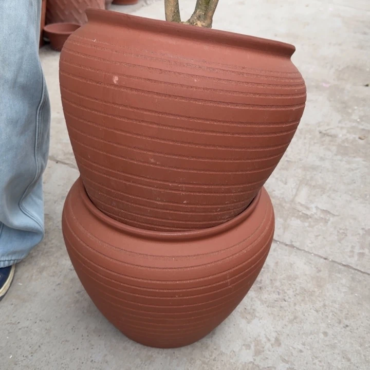 紫砂花盆口30高30