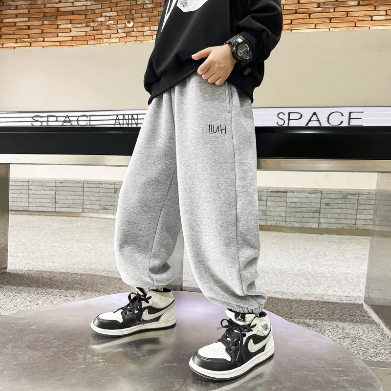 男童秋冬款韩范加绒运动卫裤K244KZ4976