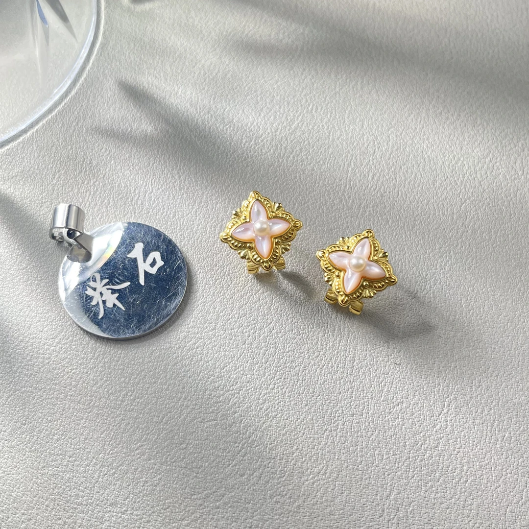 【举石饰品】X0126-77-35贝壳耳饰（一对/多样性发）