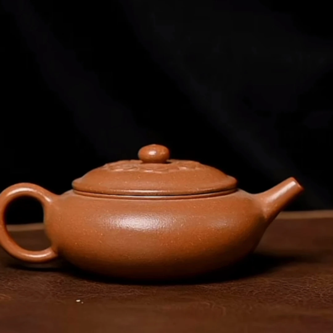 扁腹紫砂壶半手工周乾制