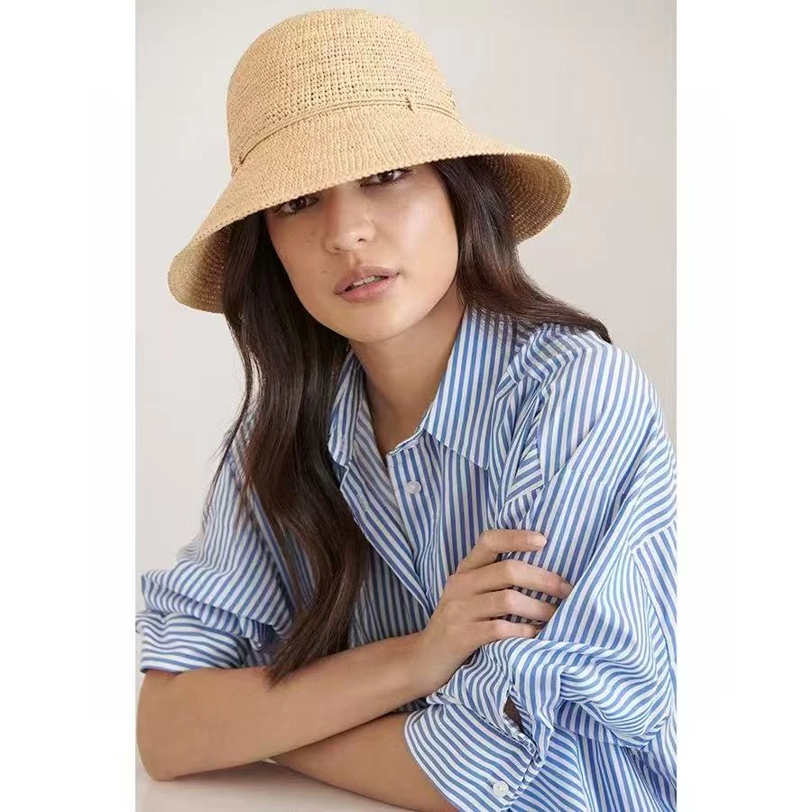 【云目悠悠】夏季新款拉菲草帽子女复古休闲帽-2025310