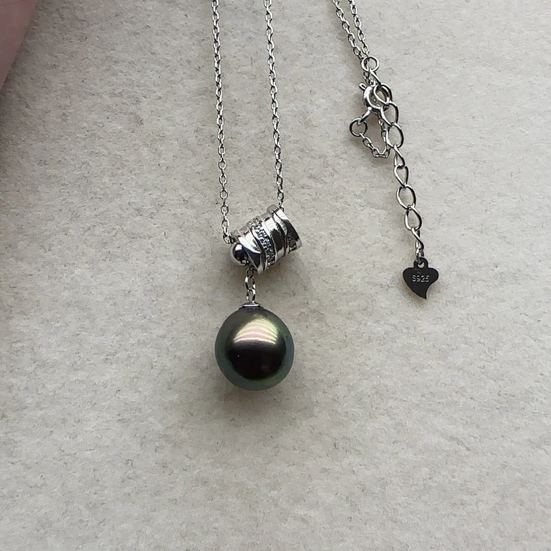 海水珍珠套链93银S925镶嵌