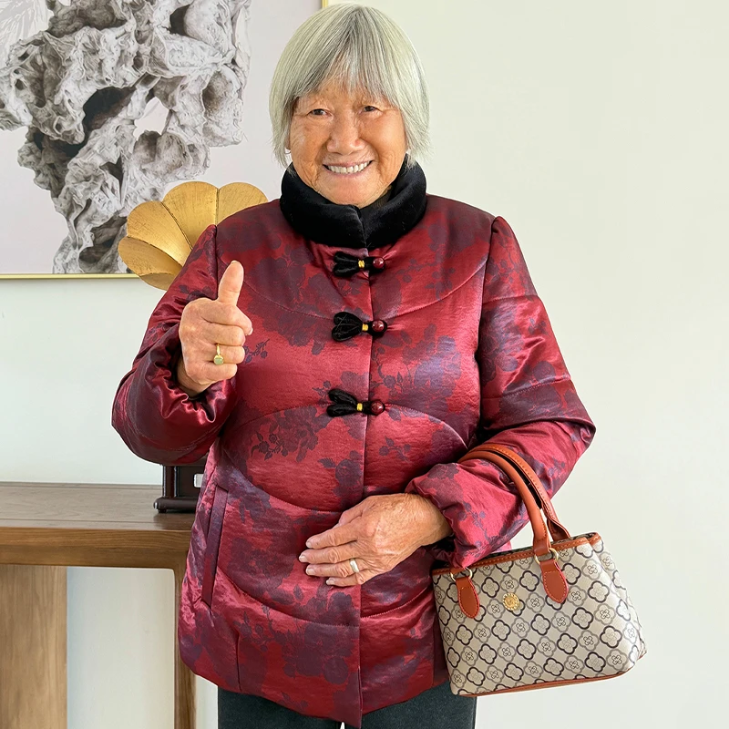 奶奶冬装棉服2025新款中老年人外套女妈妈冬装棉袄老太太喜庆衣服