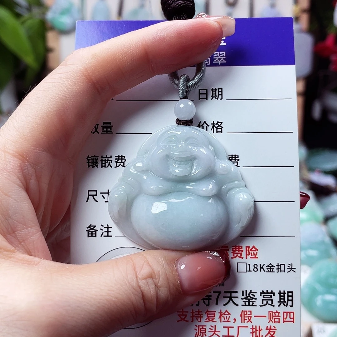 翡翠未镶嵌颈饰佛公18