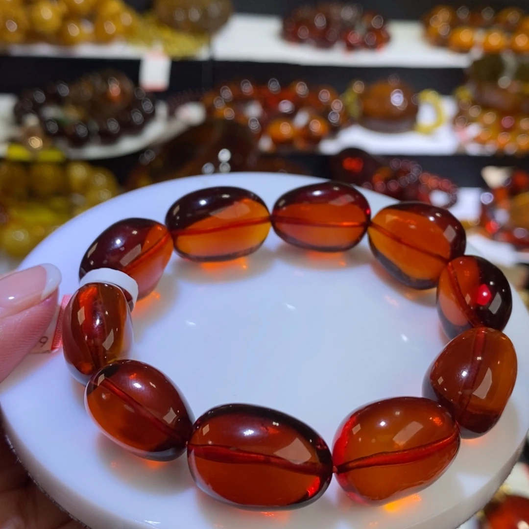 c***r琥珀未镶嵌颈饰天然缅甸琥珀血珀手串