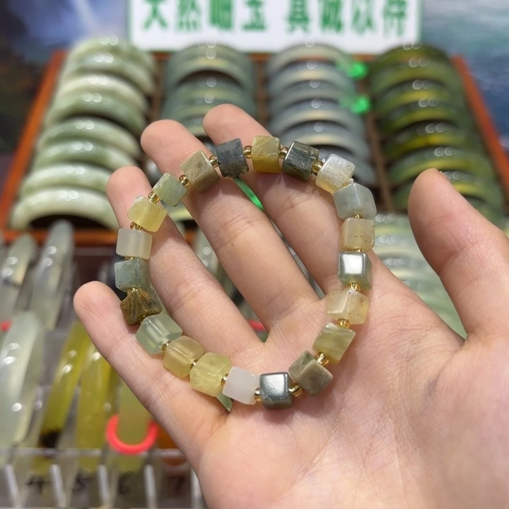 海***y岫玉未镶嵌手镯天然