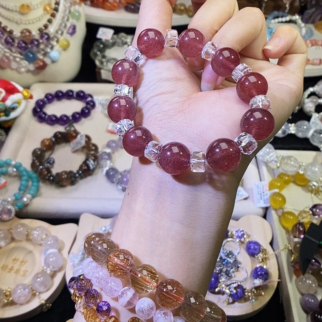 手链水晶未镶嵌草莓晶