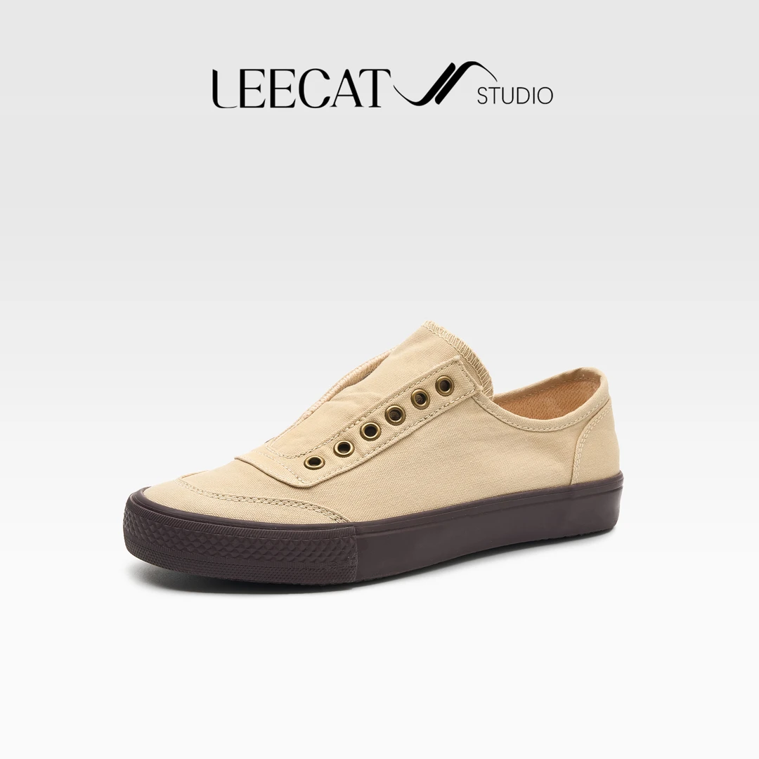 LeeCat Studio | 2025夏季新款女款水洗帆布鞋板鞋女LES25X0284