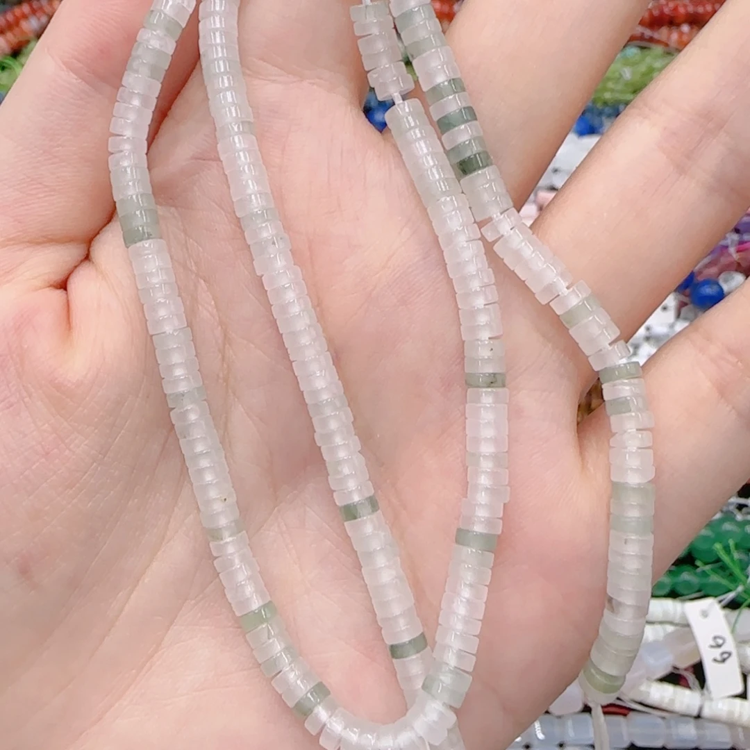 未镶嵌玛瑙/玉髓珠宝半成品天山翠剁珠一条卡4