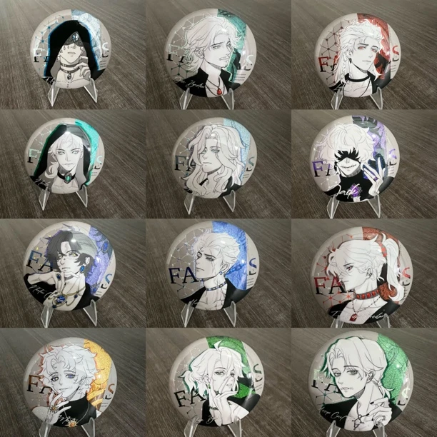 【拆盒】同人周边 幻想系列盲盒吧唧 反光银葱吧唧直播间代拆