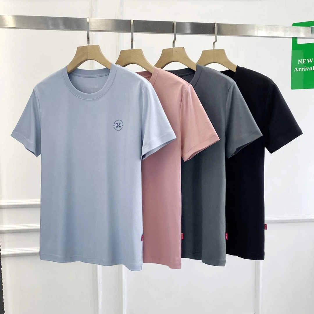 液氨工艺!柔顺免烫!品牌剪标男士夏季圆领打底百搭纯棉短袖T恤