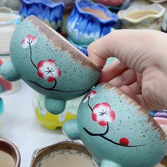 多肉多肉绿植陶瓷花盆9.9包邮，有空