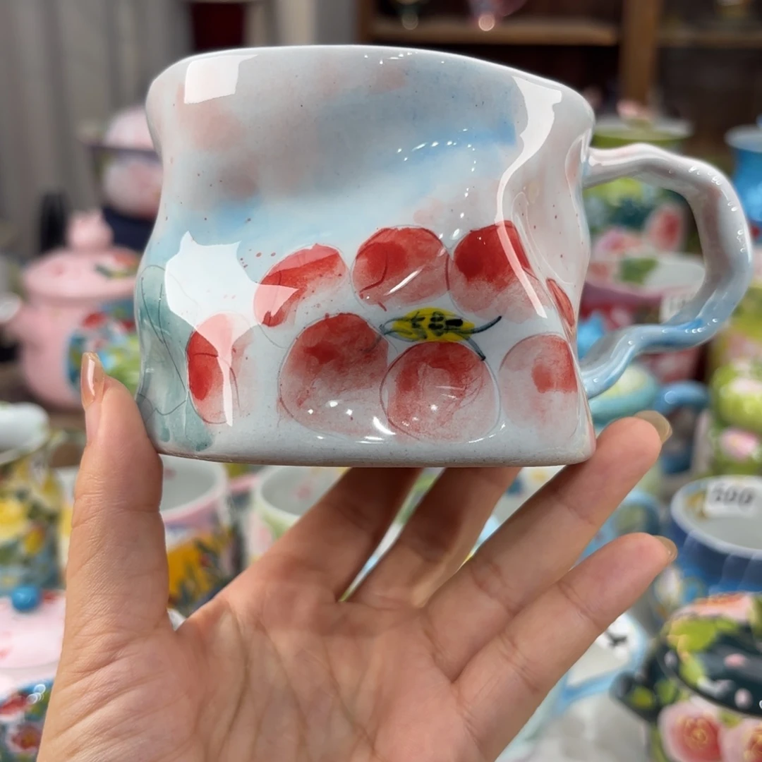 瓷片景德镇手绘高温釉下彩陶瓷茶具