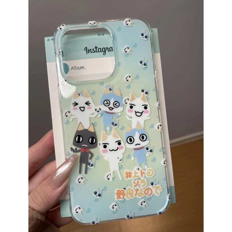 Lucky晕染多罗猫适用iPhone1615大孔手机壳华为vivo小米15oppo套