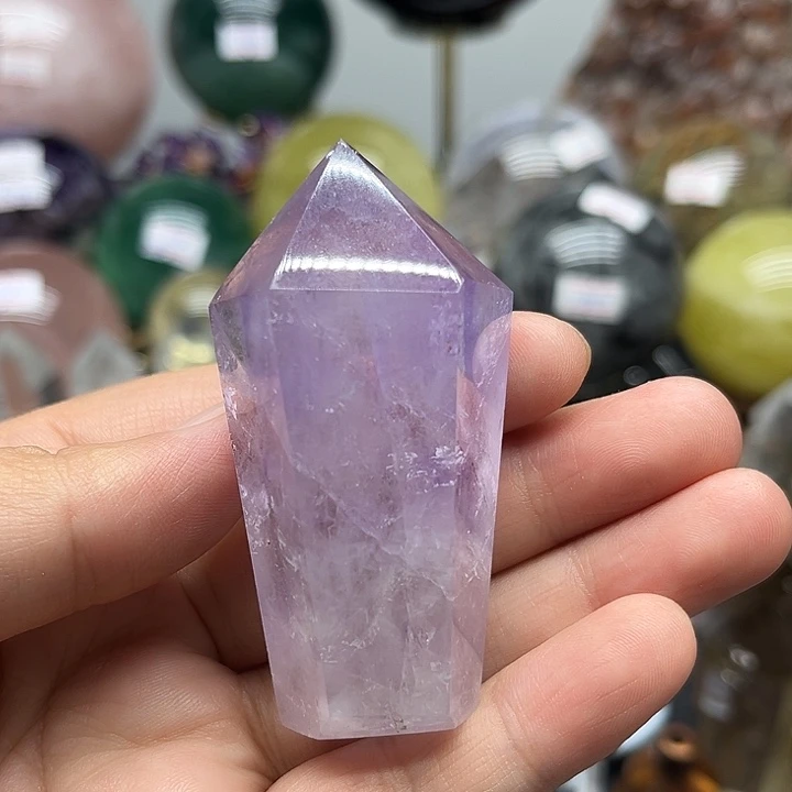 未镶嵌珠宝半成品水晶79克紫水晶柱