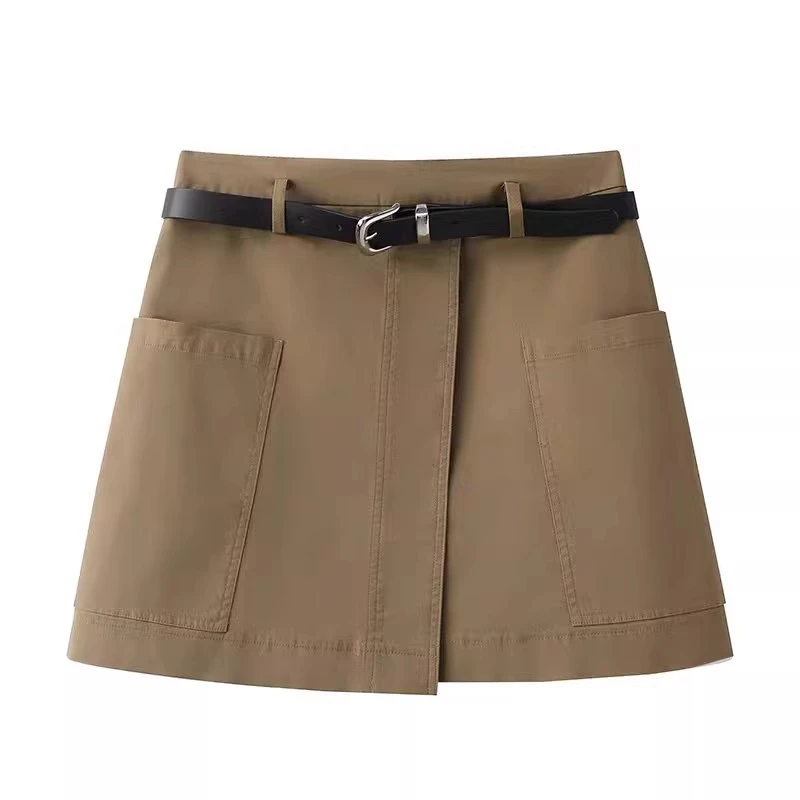 @艾家同款2025夏季简约气质A字半身裙短裙女50423512