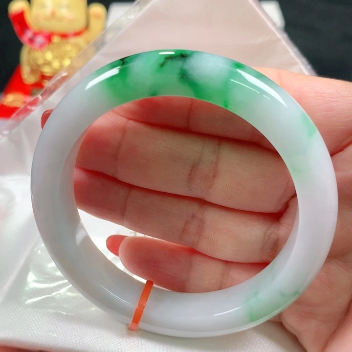 未镶嵌手镯翡翠编号1084 正圈53.54