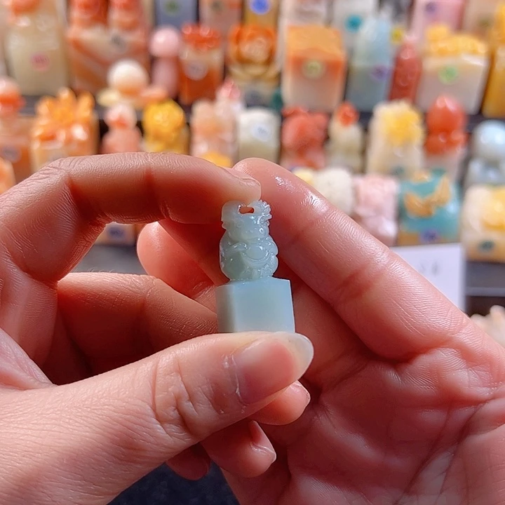 云南石印石1.3厘米，牛，包刻