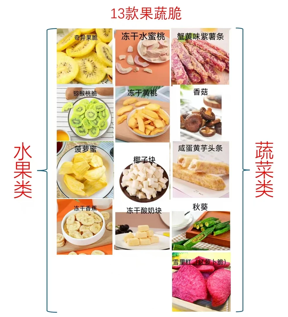 新鲜综合果蔬脆脱水果蔬脆营养冻干 新款即食酥脆零食 解馋小零食