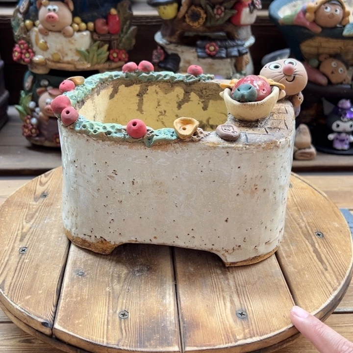 嘻哈多肉花盆百搭